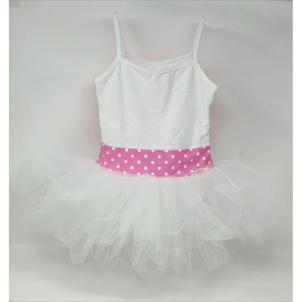 Duck Crossing Girls Ballet Skirted Tank Tutu Leotard Dress 1pc Bling Bows Tulle